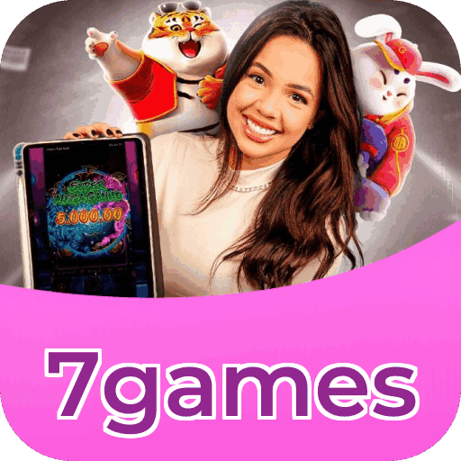 Interface do aplicativo 7games mostrando jogos disponíveis no iOS e Android